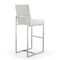 Manhattan Comfort Element 29 Faux Leather Bar Stool in Pearl White and Polished Chrome, PK3 3-BS010-PW - alternate 7